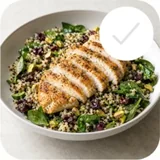Chicken Cutlets with Spinach Quinoa