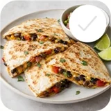 Cheesy Black Bean and Vegetable Quesadillas